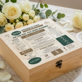 Thumbnail 1 - Personalised (2nd) Wedding Anniversary (Cotton) - Day You Were Married Chart Keepsake Box