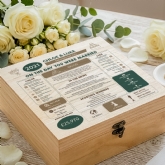 Thumbnail 1 - Personalised (5th) Wedding Anniversary (Wood) - Day You Were Married Chart Keepsake Box