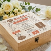 Thumbnail 1 - Personalised (9th) Wedding Anniversary (Pottery) - Day You Were Married Chart Keepsake Box