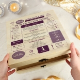 Thumbnail 2 - Personalised (25th) Wedding Anniversary (Silver) - Day You Were Married Chart Keepsake Box