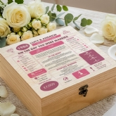 Thumbnail 1 - Personalised (40th) Wedding Anniversary (Ruby) - Day You Were Married Chart Keepsake Box