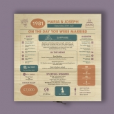 Thumbnail 6 - Personalised (45th) Wedding Anniversary (Sapphire) - Day You Were Married Chart Keepsake Box