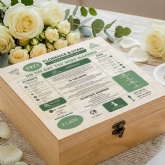 Thumbnail 1 - Personalised (55th) Wedding Anniversary (Emerald) - Day You Were Married Chart Keepsake Box