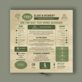 Thumbnail 5 - Personalised (65th) Wedding Anniversary (Blue Sapphire) - Day You Were Married Chart Keepsake Box