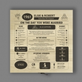 Thumbnail 9 - Personalised (65th) Wedding Anniversary (Blue Sapphire) - Day You Were Married Chart Keepsake Box