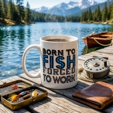 Thumbnail 1 - Born to Fish Forced to Work Mug
