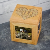 Thumbnail 1 - Couples Heart Personalised Photo Cube