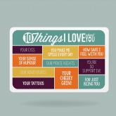 Thumbnail 11 - 10 Things I Love About You Personalised Wallet Insert