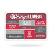 Thumbnail 12 - 10 Things I Love About You Personalised Wallet Insert