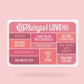 Thumbnail 3 - 10 Things I Love About You Personalised Wallet Insert