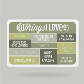 Thumbnail 7 - 10 Things I Love About You Personalised Wallet Insert
