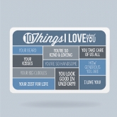 Thumbnail 8 - 10 Things I Love About You Personalised Wallet Insert