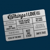 Thumbnail 3 - 10 Things I Love About You Personalised Wallet Insert