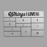 Thumbnail 9 - 10 Things I Love About You Personalised Wallet Insert