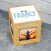 Thumbnail 1 - Personalised Family Name Photo Cube