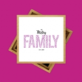 Thumbnail 10 - Personalised Family Name Photo Cube