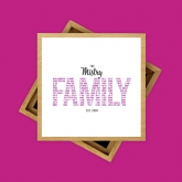 Thumbnail 10 - Personalised Family Name Photo Cube