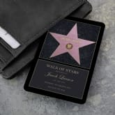 Thumbnail 1 - Personalised Walk of Stars Purse/Wallet Insert