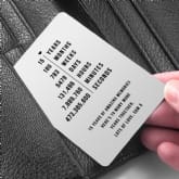 Thumbnail 2 - Personalised "Years, Months, Weeks ... Since We" Wallet/Purse Insert