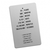 Thumbnail 10 - Personalised "Years, Months, Weeks ... Since We" Wallet/Purse Insert