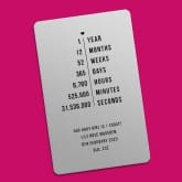 Thumbnail 4 - Personalised "Years, Months, Weeks ... Since We" Wallet/Purse Insert