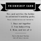 Thumbnail 7 - Personalised Friendship Perks Wallet/Purse Insert
