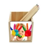 Thumbnail 1 - Personalised Photo Wooden Pencil Holder