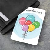 Thumbnail 1 - Personalised Family Balloons Wallet/Purse Insert