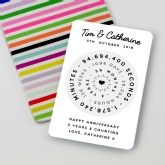 Thumbnail 1 - Personalised Anniversary Clock Wallet/Purse Insert