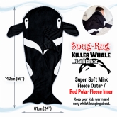Thumbnail 2 - Killer Whale Tail Kids Blanket