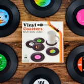 Thumbnail 1 - Retro Vinyl Set of Drinks Coasters