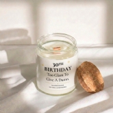 Thumbnail 2 - Personalised Birthday Candle - "Too Glam to Give a Damn"