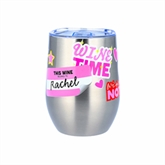 Thumbnail 2 - Personalised Sticker Metal Thermos Wine Tumbler