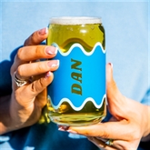 Thumbnail 3 - Personalised Wave Name Can Glass