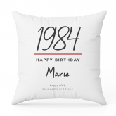 Thumbnail 9 - Personalised Classy 40th Birthday Year Cushion