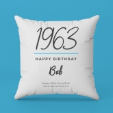 Thumbnail 2 - Personalised Classy 60th Birthday Year Cushion