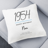 Thumbnail 1 - Classy 70th Birthday Year Personalised Cushion