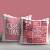 Thumbnail 6 - 10 Things I Love About You Personalised Cushion