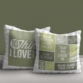 Thumbnail 8 - 10 Things I Love About You Personalised Cushion