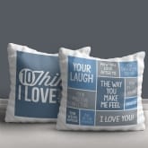 Thumbnail 9 - 10 Things I Love About You Personalised Cushion
