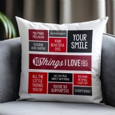 Thumbnail 1 - 10 Things I Love About You Personalised Cushion