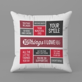 Thumbnail 11 - 10 Things I Love About You Personalised Cushion