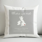 Thumbnail 1 - Where We Met Personalised Cushion