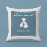 Thumbnail 3 - Where We Met Personalised Cushion