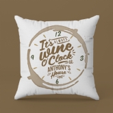 Thumbnail 2 - "It's Always Wine O'Clock..." Personalised White Wine Cushion