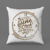 Thumbnail 3 - "It's Always Wine O'Clock..." Personalised White Wine Cushion