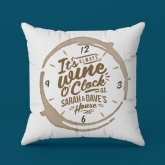 Thumbnail 4 - "It's Always Wine O'Clock..." Personalised White Wine Cushion