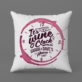 Thumbnail 2 - "It's Always Wine O'Clock..." Personalised Red Wine Cushion