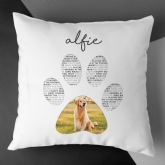 Thumbnail 1 - Personalised Pet Photo Pawprint Cushion