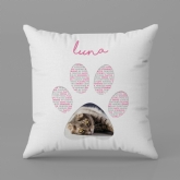 Thumbnail 3 - Personalised Pet Photo Pawprint Cushion